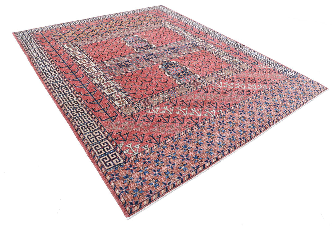 Hand Knotted Nomadic Caucasian Humna Wool Rug 8' 2" x 9' 9" - No. AT85667