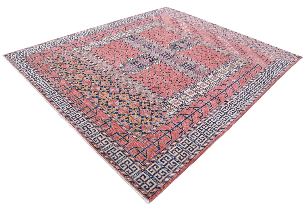 Hand Knotted Nomadic Caucasian Humna Wool Rug 8' 2" x 9' 9" - No. AT85667