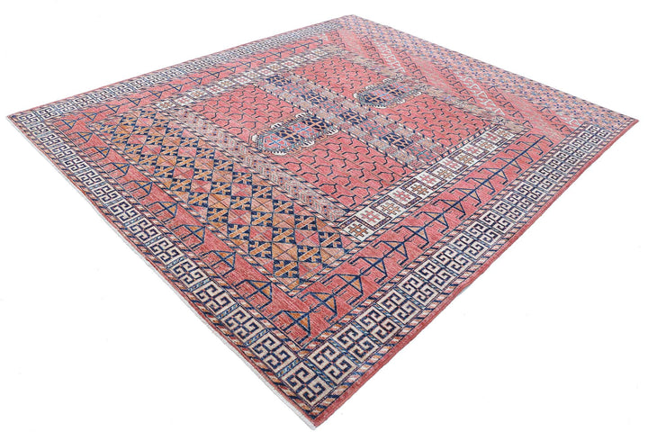 Hand Knotted Nomadic Caucasian Humna Wool Rug 8' 2" x 9' 9" - No. AT85667