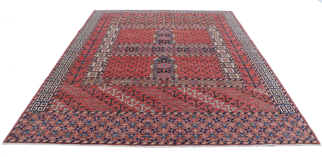 Hand Knotted Nomadic Caucasian Humna Wool Rug 8' 2" x 9' 9" - No. AT85667