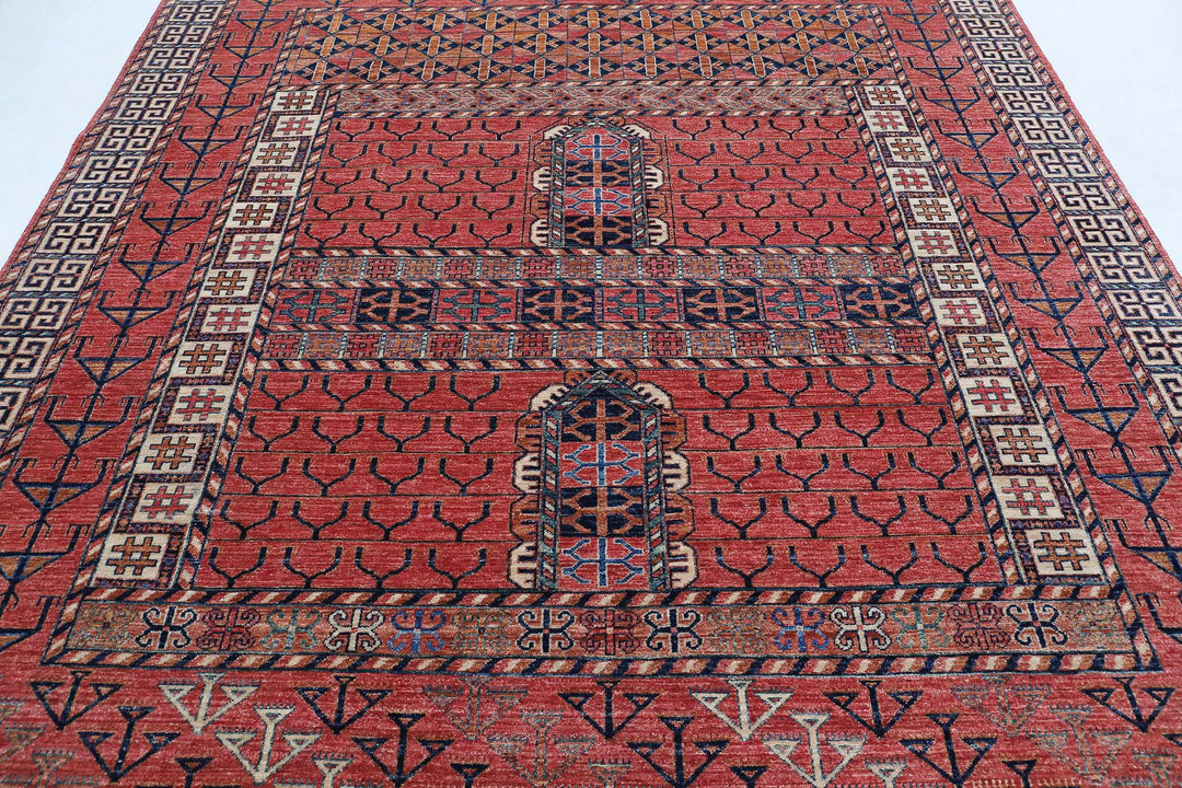Hand Knotted Nomadic Caucasian Humna Wool Rug 8' 2" x 9' 9" - No. AT85667