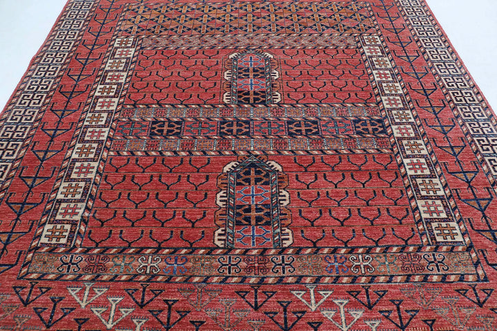 Hand Knotted Nomadic Caucasian Humna Wool Rug 8' 2" x 9' 9" - No. AT85667