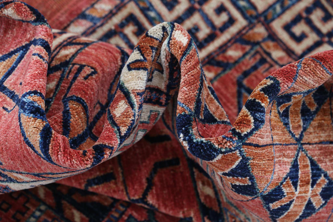 Hand Knotted Nomadic Caucasian Humna Wool Rug 8' 2" x 9' 9" - No. AT85667