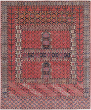 Hand Knotted Nomadic Caucasian Humna Wool Rug 8' 2" x 9' 9" - No. AT85667