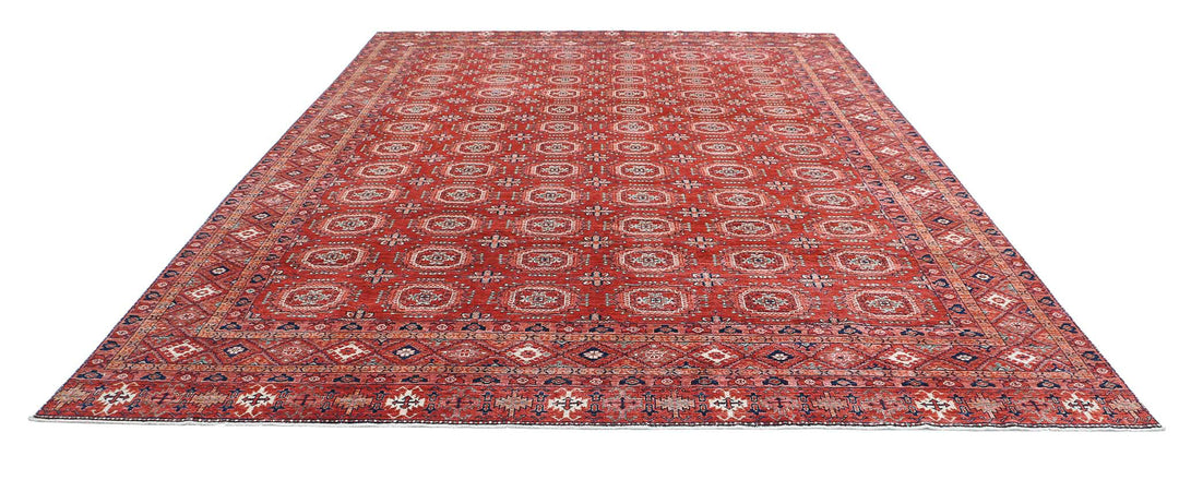 Hand Knotted Nomadic Caucasian Humna Wool Rug 10' 0" x 13' 5" - No. AT22143