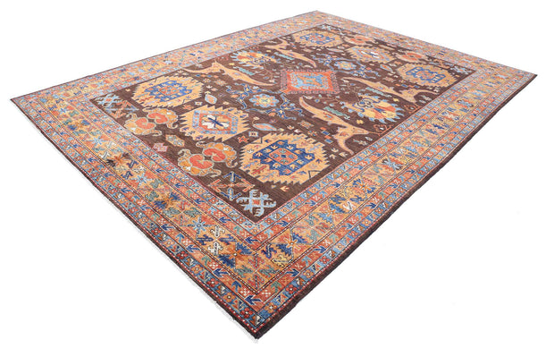 Hand Knotted Nomadic Caucasian Humna Wool Rug 8' 11" x 12' 7" - No. AT29573