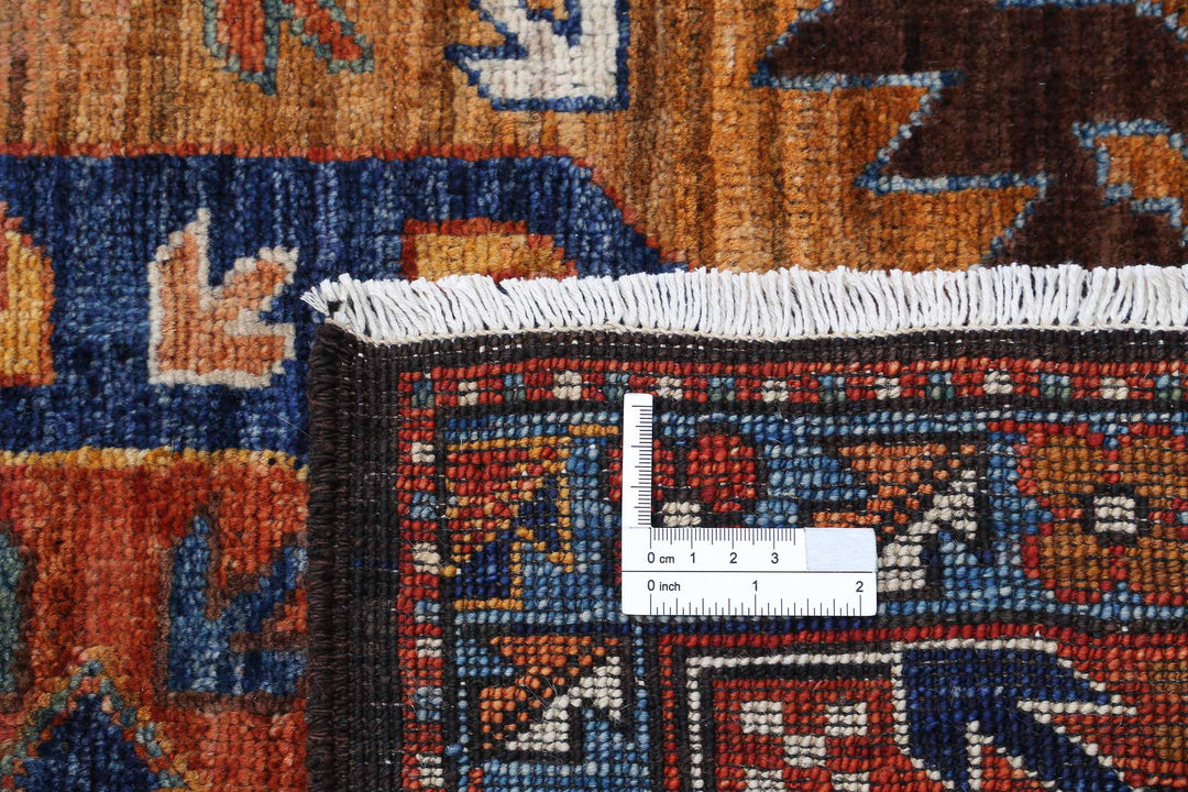 Hand Knotted Nomadic Caucasian Humna Wool Rug 8' 11" x 12' 7" - No. AT29573