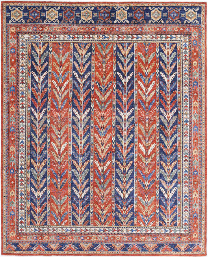 Hand Knotted Nomadic Caucasian Humna Wool Rug 7' 10" x 9' 9" - No. AT21229