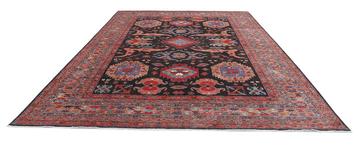 Hand Knotted Nomadic Caucasian Humna Wool Rug 9' 10" x 14' 7" - No. AT91878