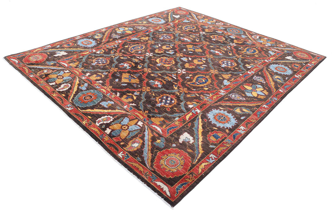 Hand Knotted Nomadic Caucasian Humna Wool Rug 8' 1" x 9' 8" - No. AT23980