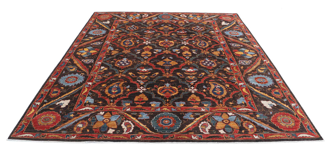 Hand Knotted Nomadic Caucasian Humna Wool Rug 8' 1" x 9' 8" - No. AT23980