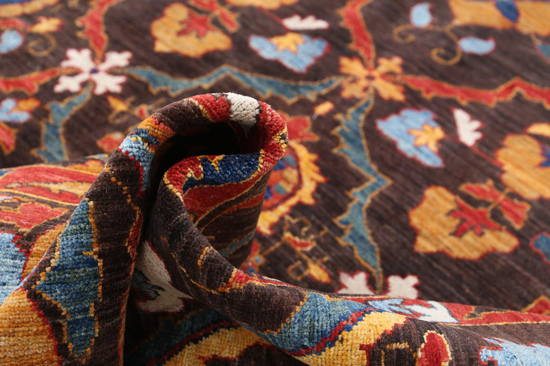 Hand Knotted Nomadic Caucasian Humna Wool Rug 8' 1" x 9' 8" - No. AT23980