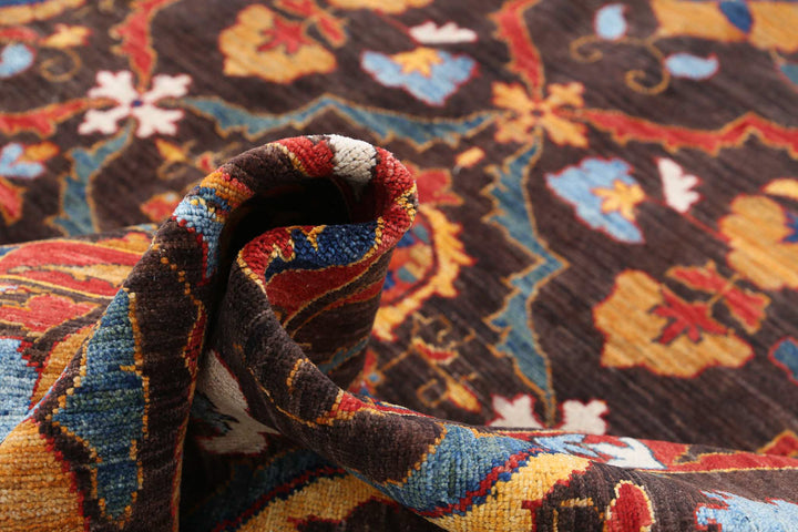 Hand Knotted Nomadic Caucasian Humna Wool Rug 8' 1" x 9' 8" - No. AT23980