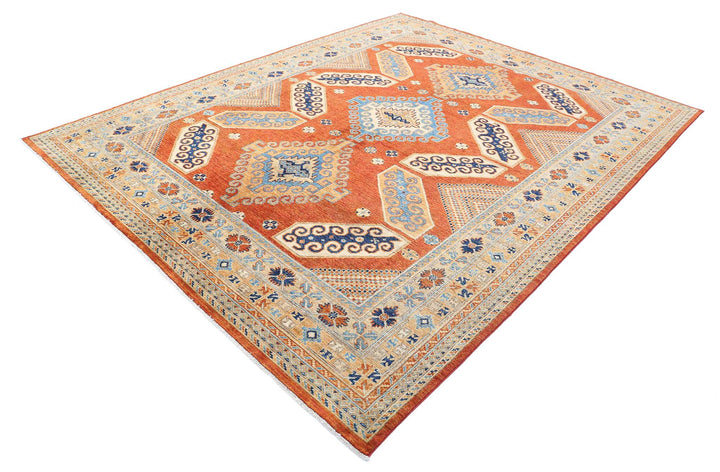 Hand Knotted Nomadic Caucasian Humna Wool Rug 7' 10" x 9' 11" - No. AT17670