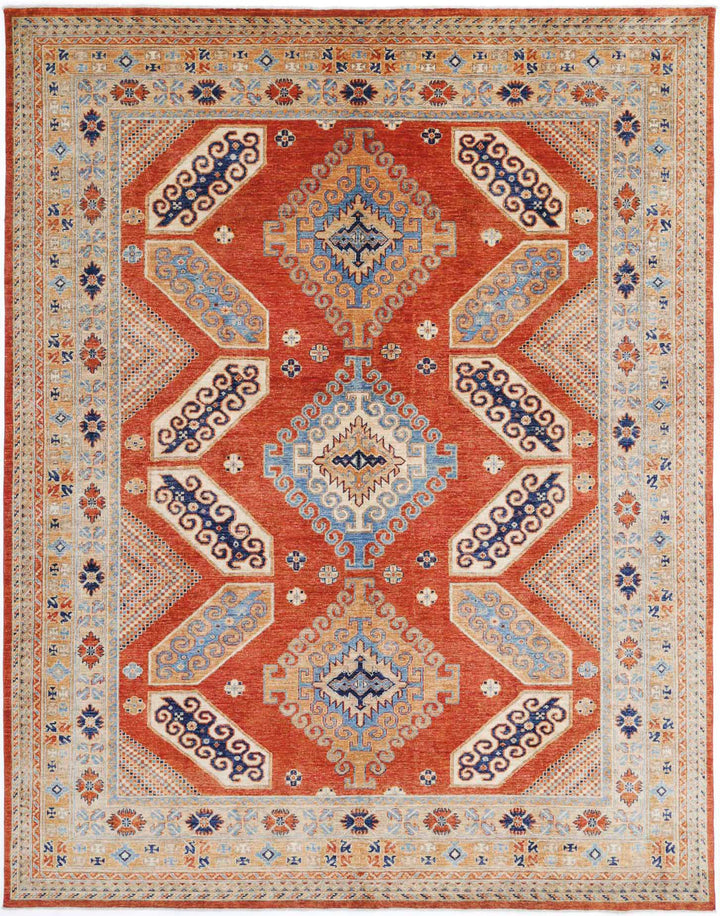 Hand Knotted Nomadic Caucasian Humna Wool Rug 7' 10" x 9' 11" - No. AT17670