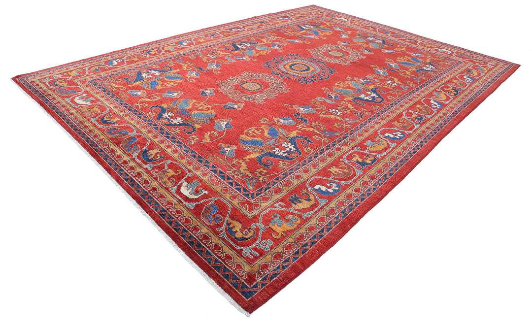 Hand Knotted Nomadic Caucasian Humna Wool Rug 10' 0" x 14' 0" - No. AT19955