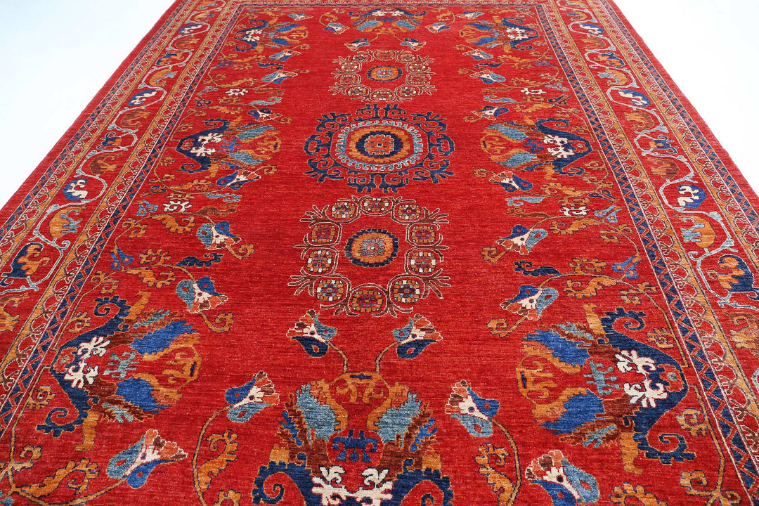 Hand Knotted Nomadic Caucasian Humna Wool Rug 10' 0" x 14' 0" - No. AT19955