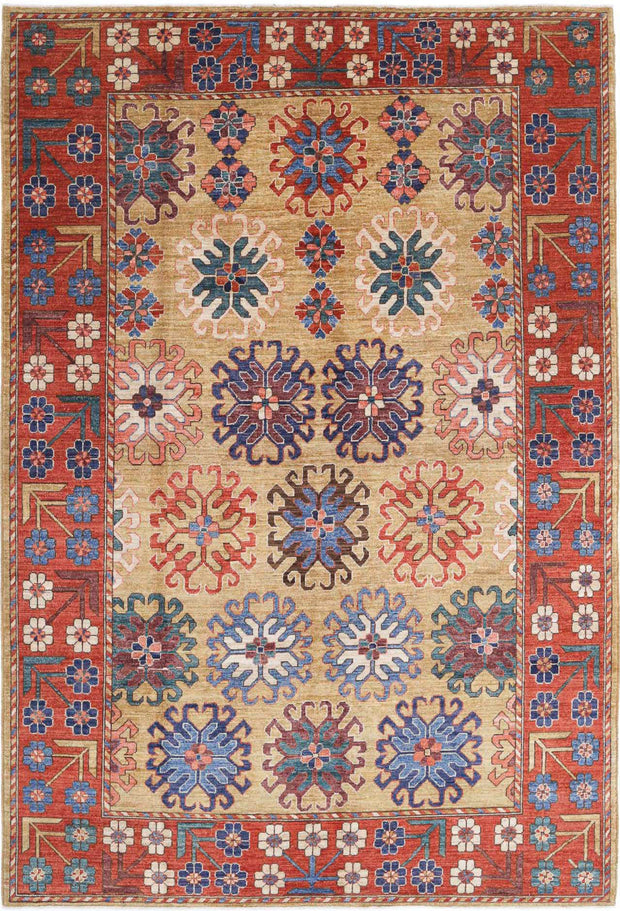 Hand Knotted Nomadic Caucasian Humna Wool Rug 6' 10" x 10' 1" - No. AT76778