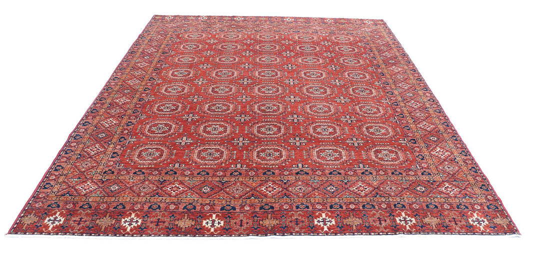 Hand Knotted Nomadic Caucasian Humna Wool Rug 8' 2" x 9' 8" - No. AT36423