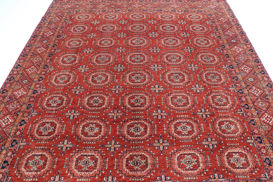 Hand Knotted Nomadic Caucasian Humna Wool Rug 8' 2" x 9' 8" - No. AT36423