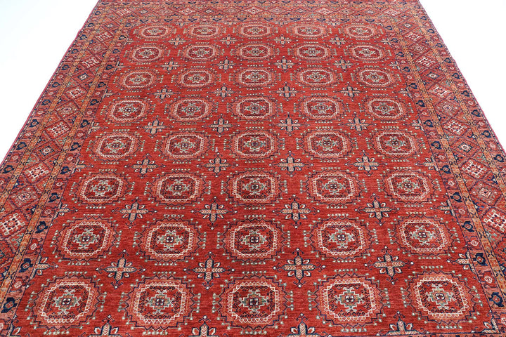 Hand Knotted Nomadic Caucasian Humna Wool Rug 8' 2" x 9' 8" - No. AT36423