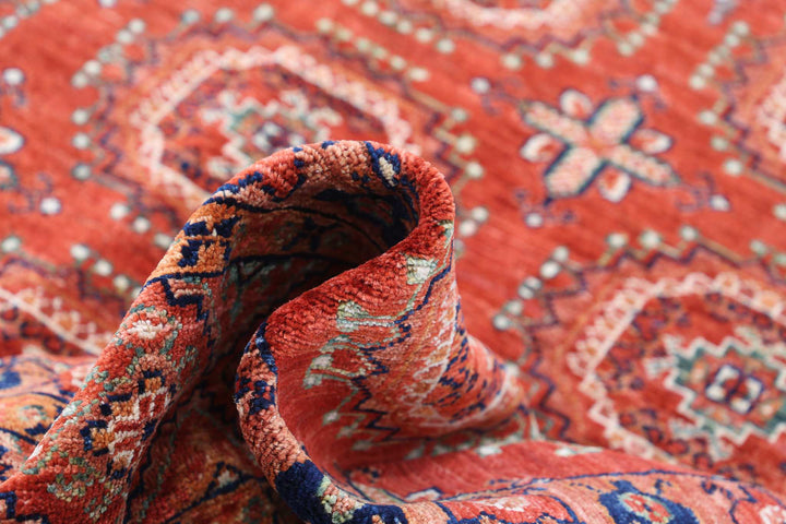 Hand Knotted Nomadic Caucasian Humna Wool Rug 8' 2" x 9' 8" - No. AT36423