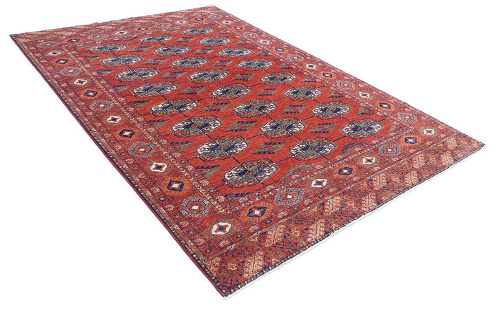 Hand Knotted Nomadic Caucasian Humna Wool Rug 6' 5" x 9' 8" - No. AT42166