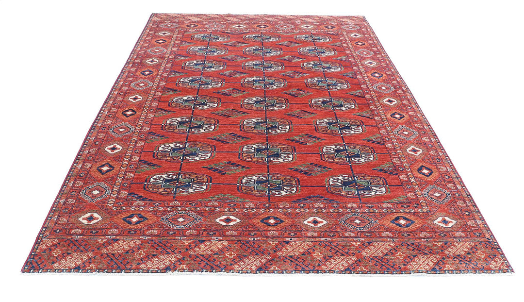 Hand Knotted Nomadic Caucasian Humna Wool Rug 6' 5" x 9' 8" - No. AT42166
