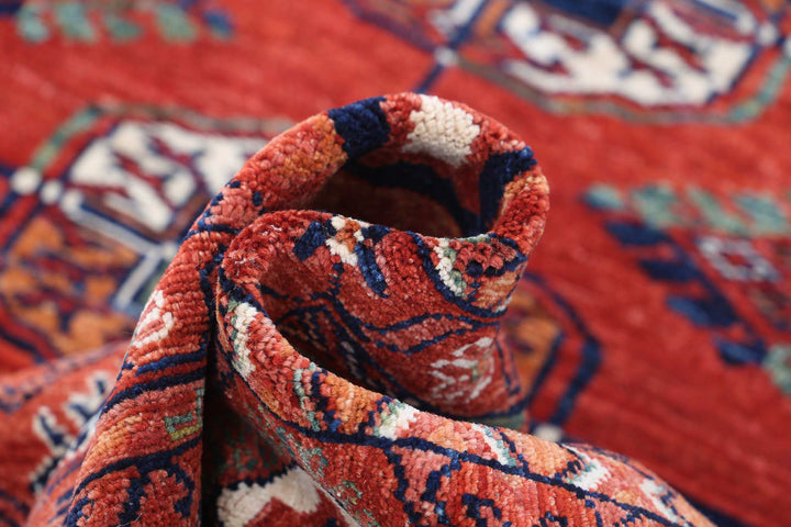 Hand Knotted Nomadic Caucasian Humna Wool Rug 6' 5" x 9' 8" - No. AT42166