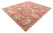 Hand Knotted Nomadic Caucasian Humna Wool Rug 9' 1" x 10' 7" - No. AT73594