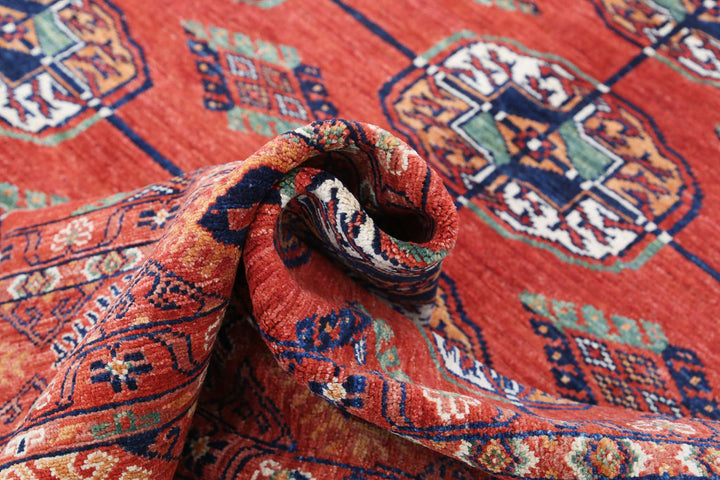 Hand Knotted Nomadic Caucasian Humna Wool Rug 6' 8" x 9' 8" - No. AT28727