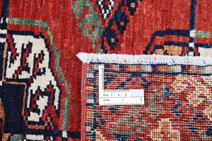 Hand Knotted Nomadic Caucasian Humna Wool Rug 6' 8" x 9' 8" - No. AT28727