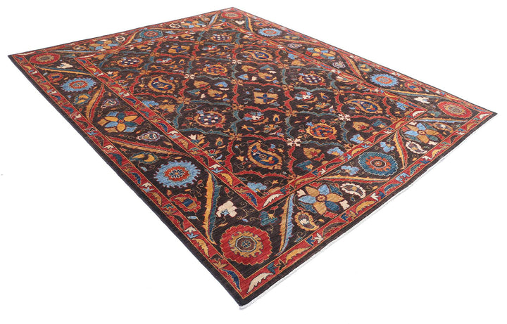 Hand Knotted Nomadic Caucasian Humna Wool Rug 8' 2" x 9' 9" - No. AT70789