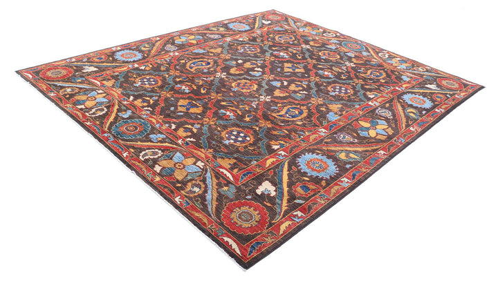 Hand Knotted Nomadic Caucasian Humna Wool Rug 8' 2" x 9' 9" - No. AT70789