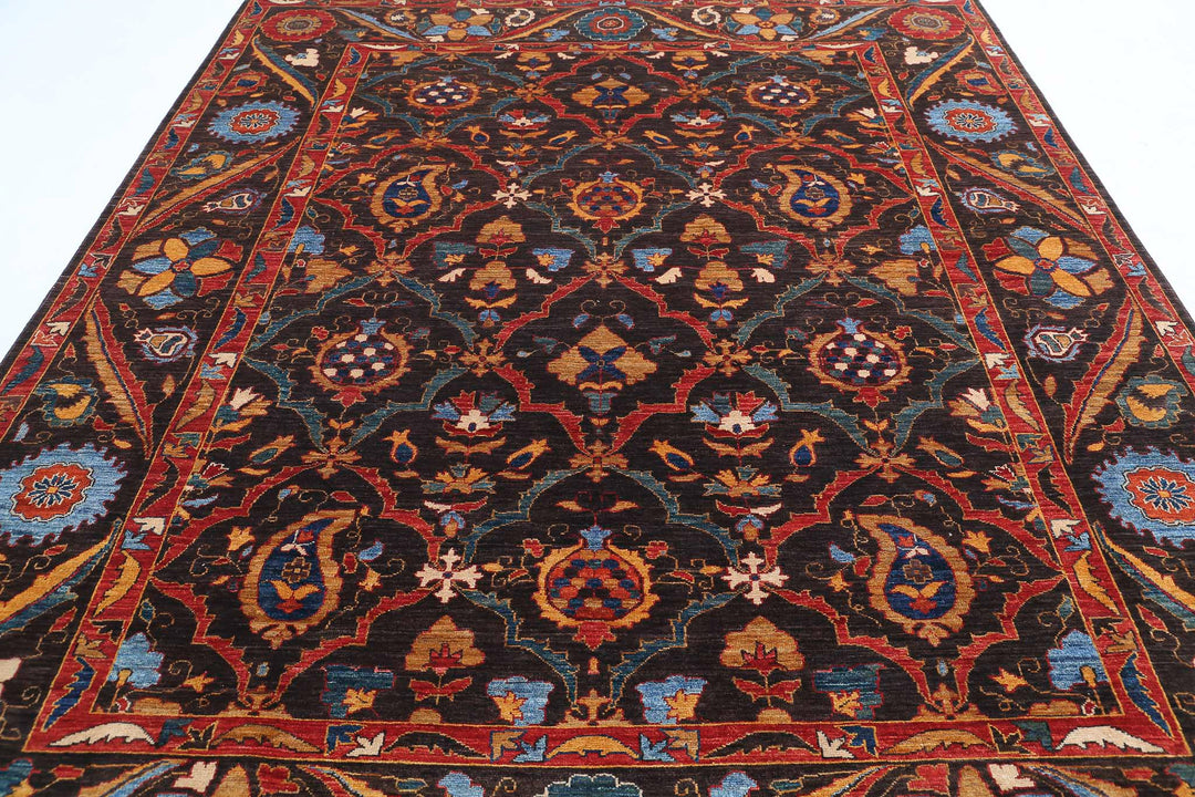 Hand Knotted Nomadic Caucasian Humna Wool Rug 8' 2" x 9' 9" - No. AT70789