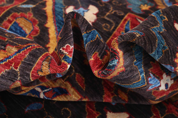 Hand Knotted Nomadic Caucasian Humna Wool Rug 8' 2" x 9' 9" - No. AT70789