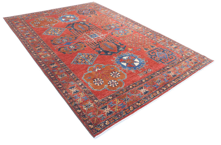 Hand Knotted Nomadic Caucasian Humna Wool Rug 6' 10" x 10' 1" - No. AT39171