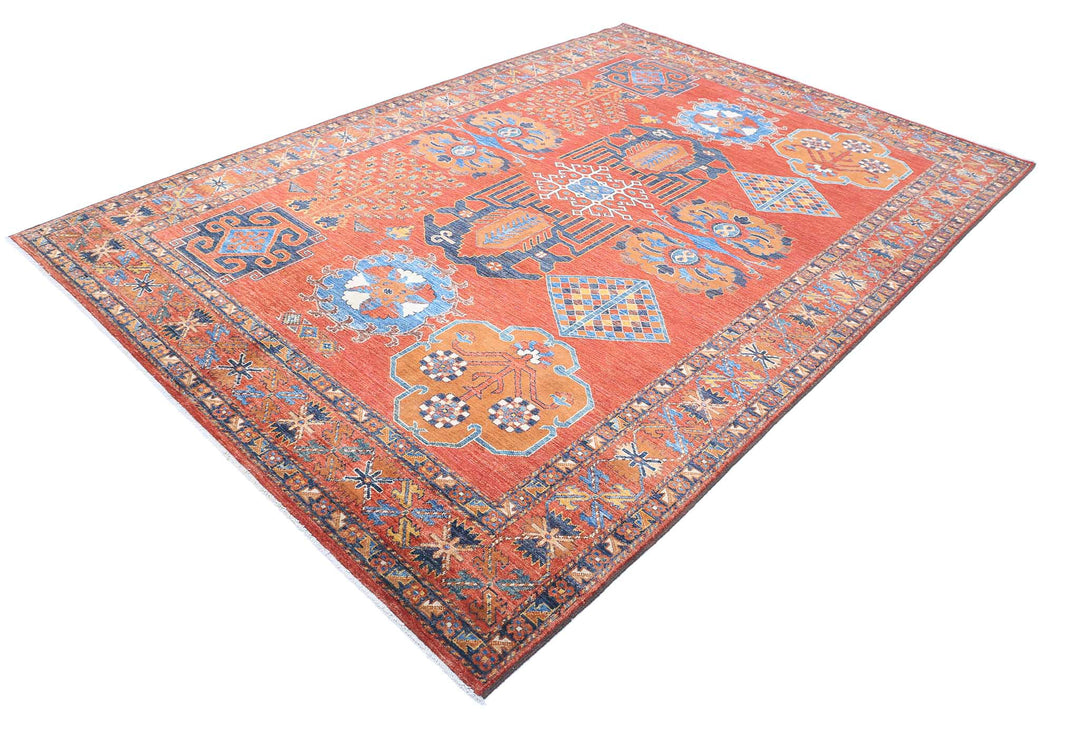 Hand Knotted Nomadic Caucasian Humna Wool Rug 6' 10" x 10' 1" - No. AT39171