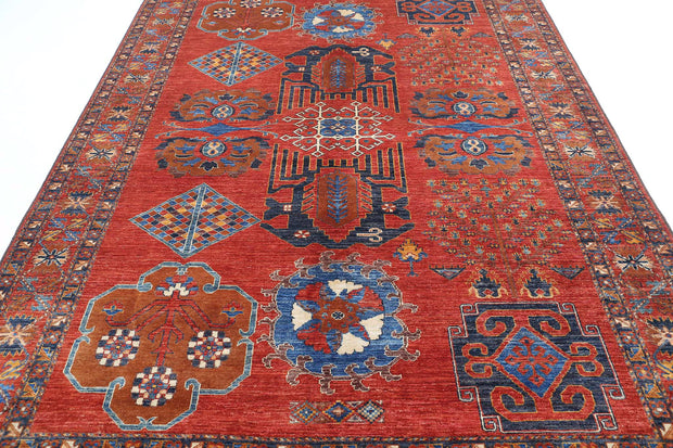 Hand Knotted Nomadic Caucasian Humna Wool Rug 6' 10" x 10' 1" - No. AT39171