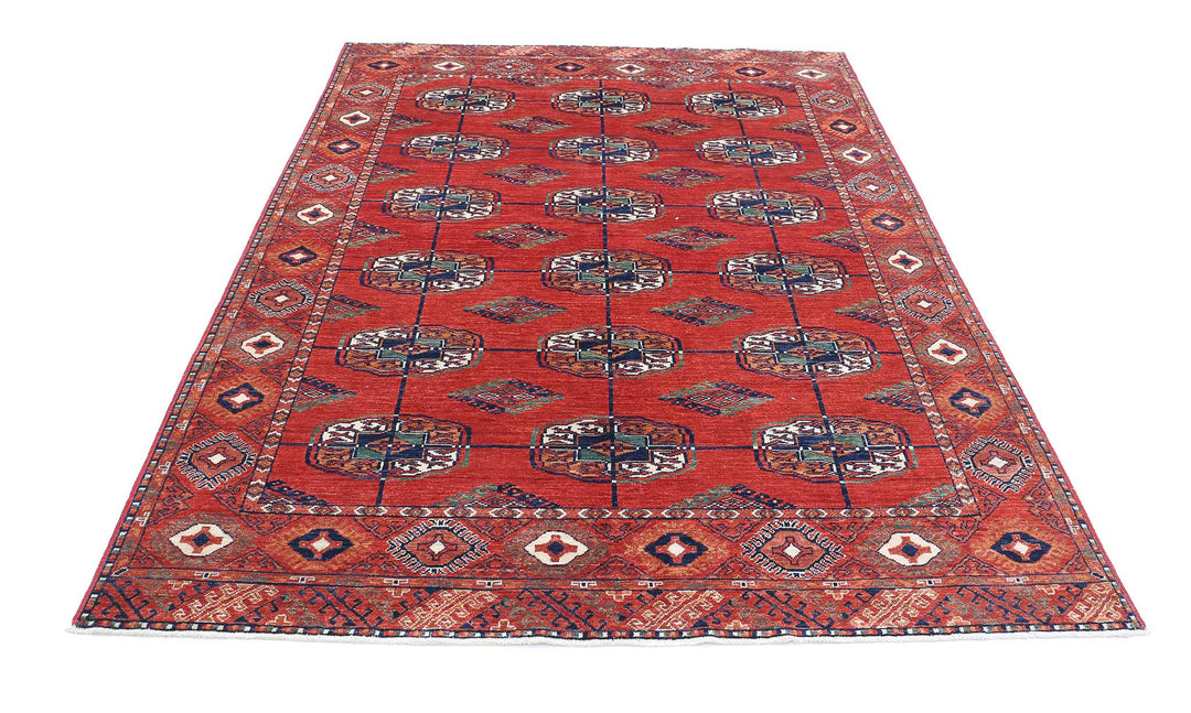 Hand Knotted Nomadic Caucasian Humna Wool Rug 5' 6" x 7' 11" - No. AT55994