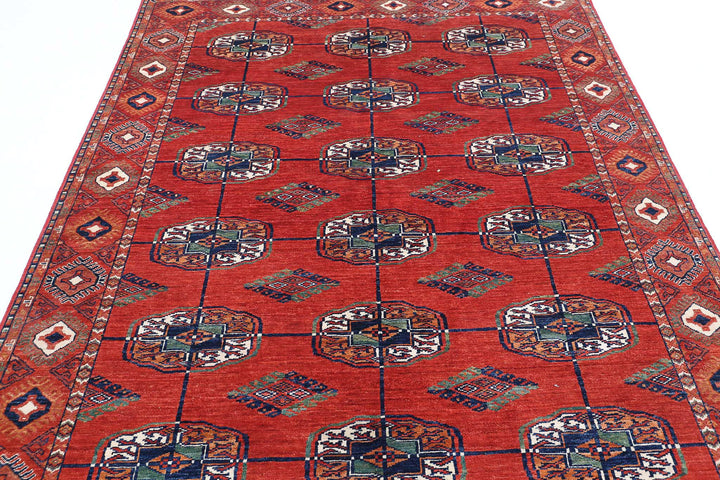 Hand Knotted Nomadic Caucasian Humna Wool Rug 5' 6" x 7' 11" - No. AT55994