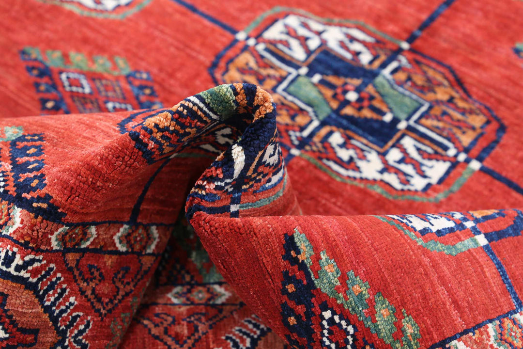 Hand Knotted Nomadic Caucasian Humna Wool Rug 5' 6" x 7' 11" - No. AT55994