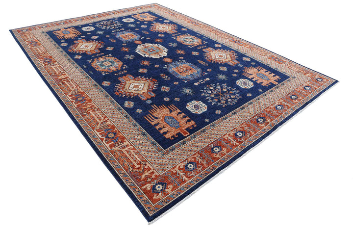 Hand Knotted Nomadic Caucasian Humna Wool Rug 8' 10" x 11' 10" - No. AT88771