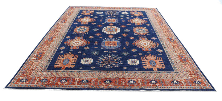 Hand Knotted Nomadic Caucasian Humna Wool Rug 8' 10" x 11' 10" - No. AT88771