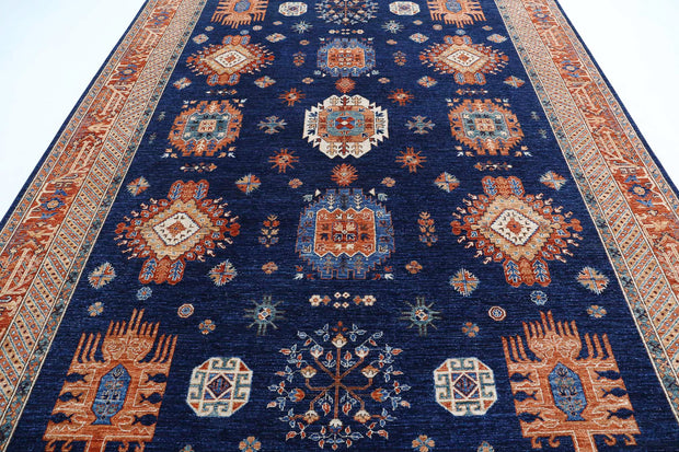 Hand Knotted Nomadic Caucasian Humna Wool Rug 8' 10" x 11' 10" - No. AT88771
