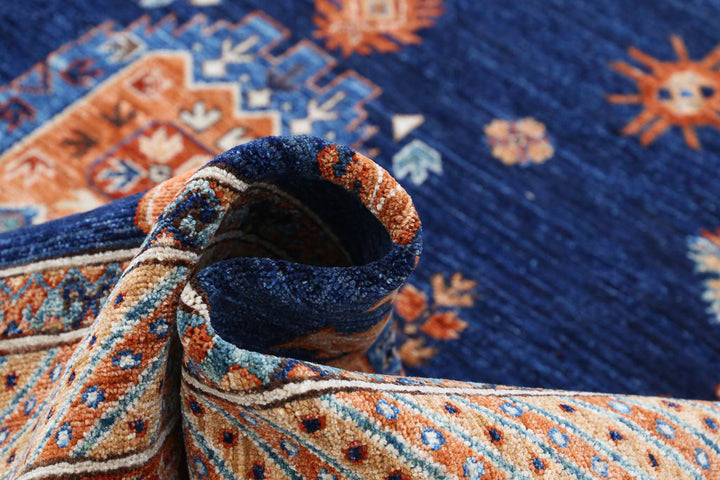 Hand Knotted Nomadic Caucasian Humna Wool Rug 8' 10" x 11' 10" - No. AT88771