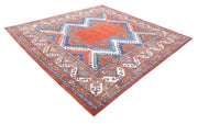 Hand Knotted Nomadic Caucasian Humna Wool Rug 8' 8" x 9' 2" - No. AT33068