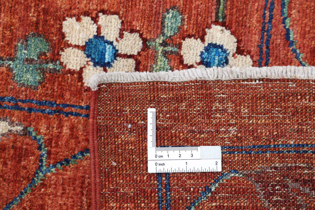 Hand Knotted Nomadic Caucasian Humna Wool Rug 9' 1" x 10' 8" - No. AT95781