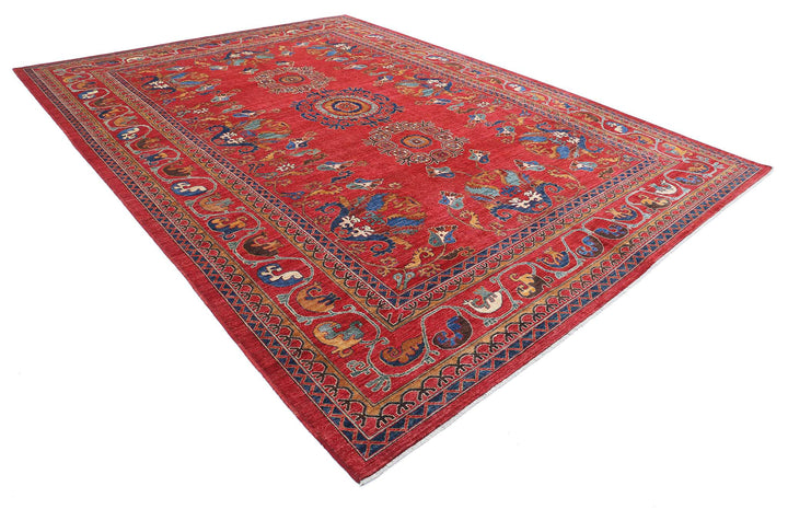 Hand Knotted Nomadic Caucasian Humna Wool Rug 10' 3" x 13' 10" - No. AT23935