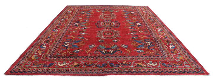 Hand Knotted Nomadic Caucasian Humna Wool Rug 10' 3" x 13' 10" - No. AT23935